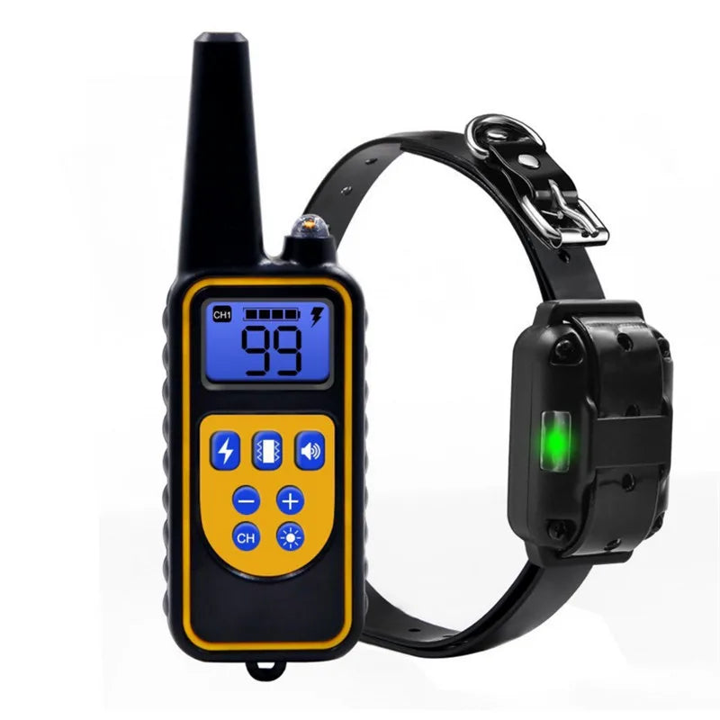 Electric Dog Training Collar Dog Anti Bark Waterproof Rechargeable Pet Remote Control For All Size Shock Vibration Sound
